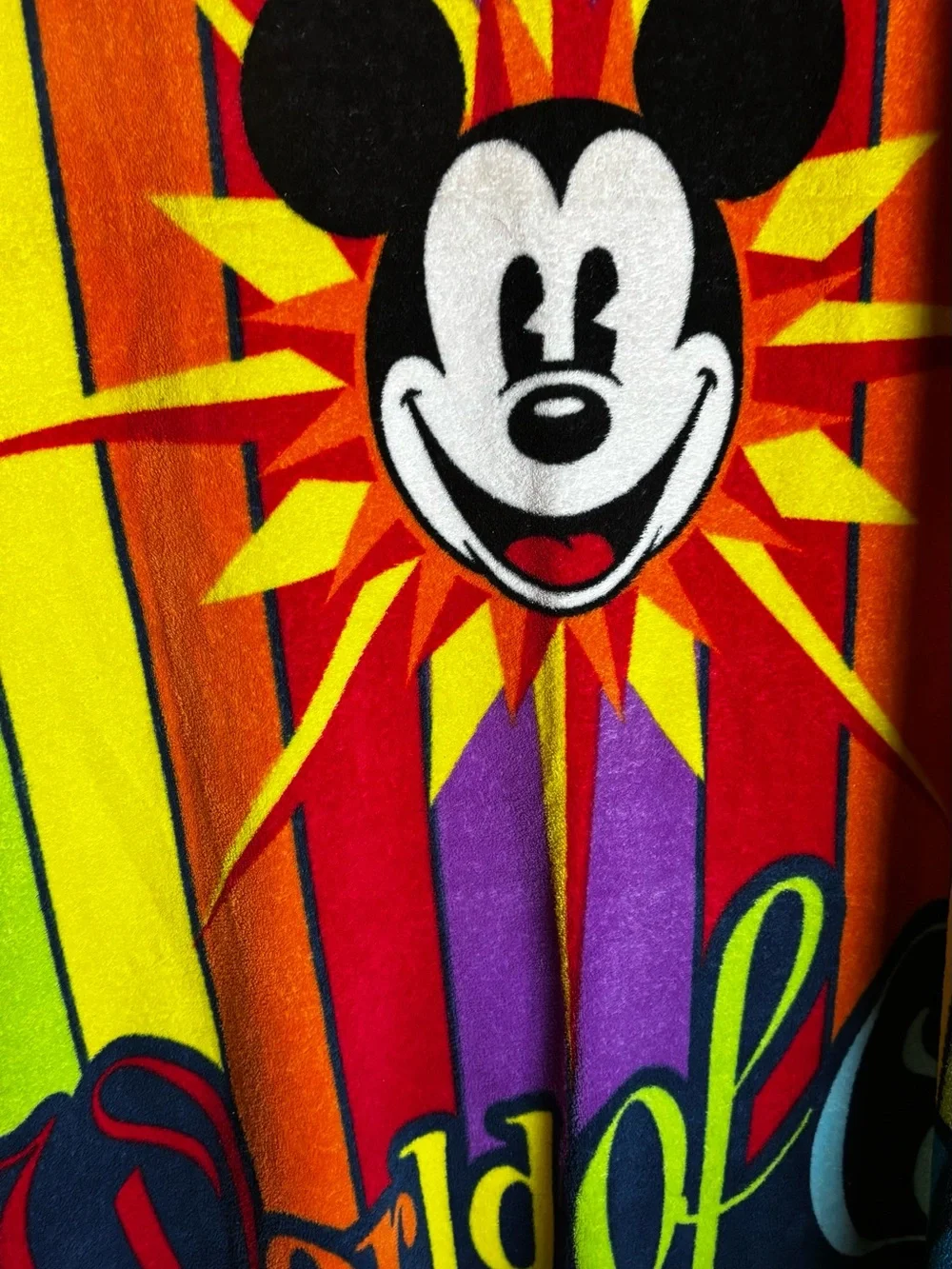 Disney 🌈 Mickey Mouse 'World of Color'” Disney, Disnyland blanket 44 x 60